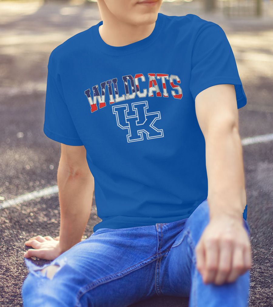 WILDCATS UK American Flag T-Shirt