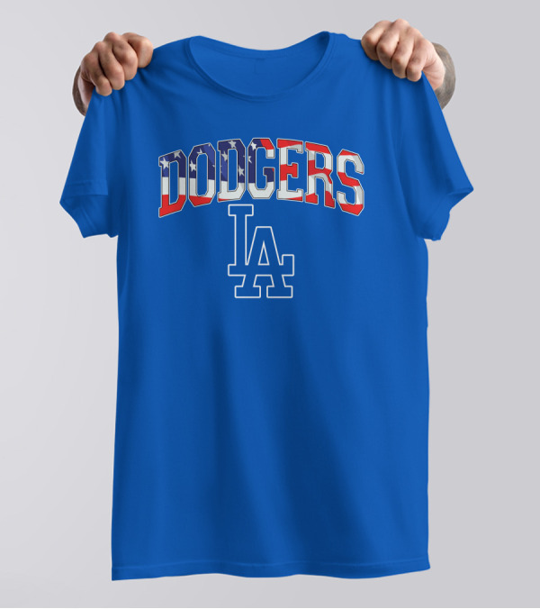 Dodgers American Flag LA T-Shirt