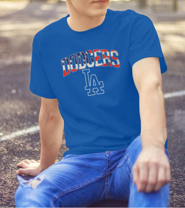 Dodgers American Flag LA T-Shirt