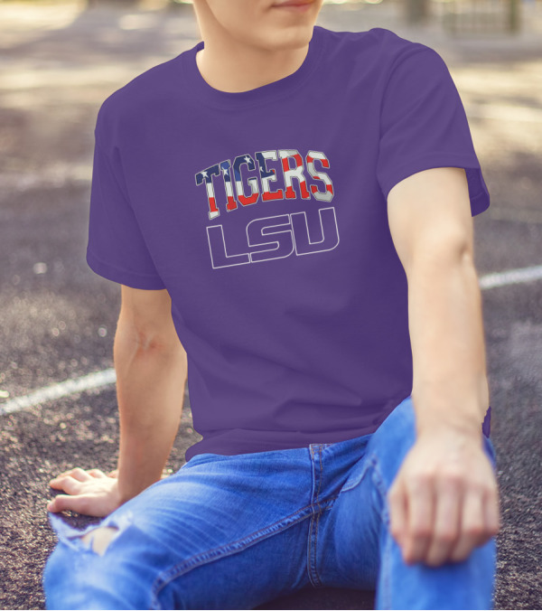 LSU Tigers American Flag T-Shirt