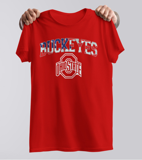 Ohio State Buckeyes American Flag Buckeyes Ohio State T-Shirt