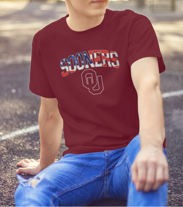 Sooners American Flag OU T-Shirt