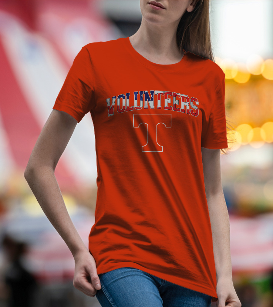 Tennessee Volunteers American Flag T T-Shirt