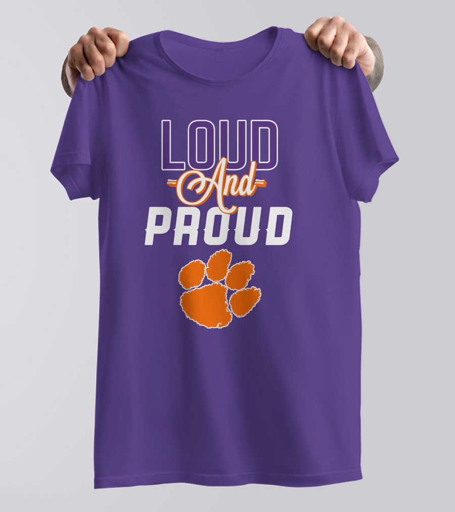 Loud And Proud Clemson Tigers Paw T-Shirt