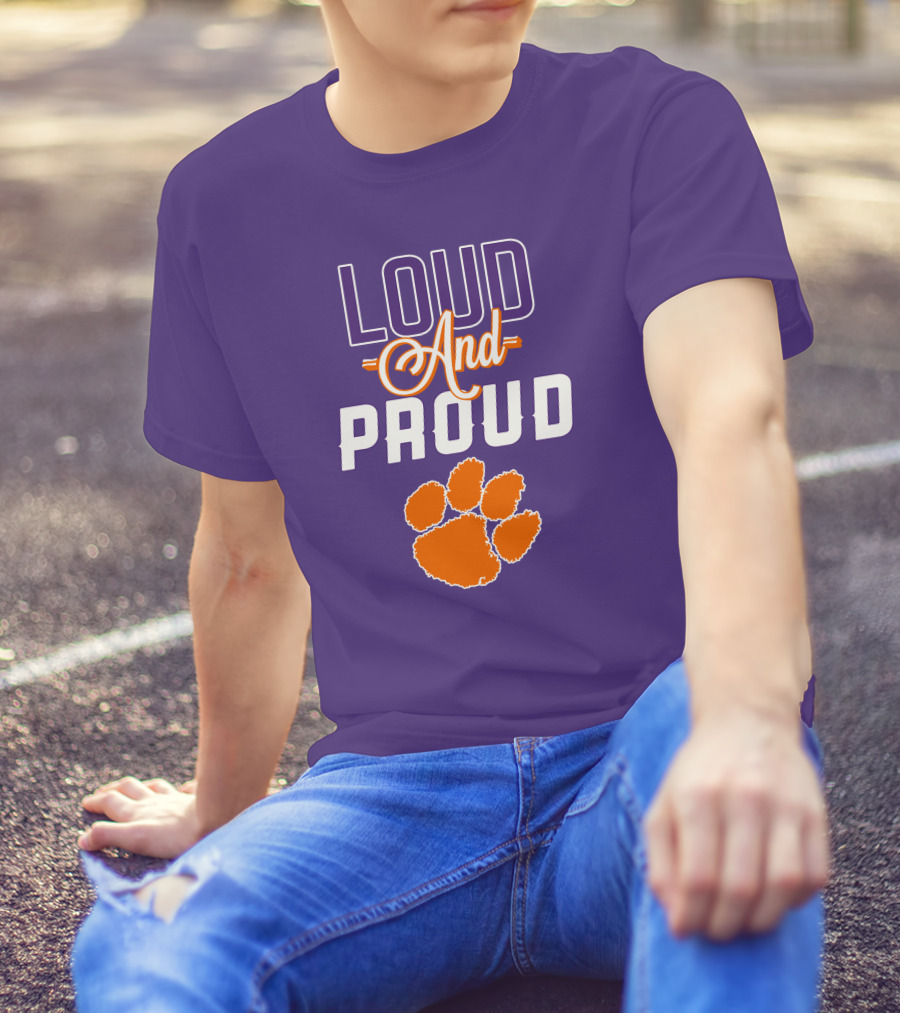 Loud And Proud Clemson Tigers Paw T-Shirt