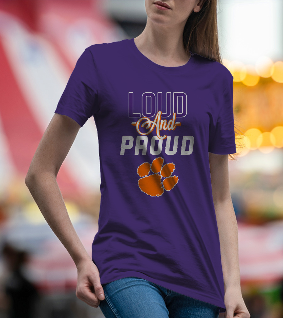 Loud And Proud Clemson Tigers Paw T-Shirt