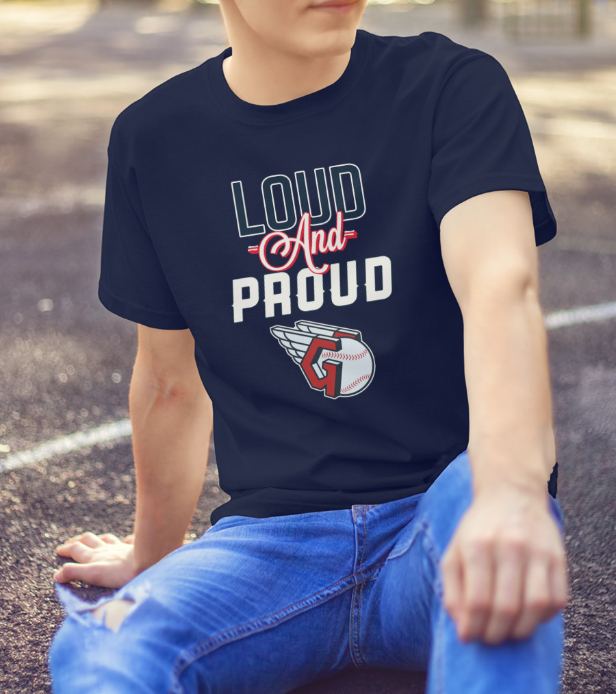Loud And Proud Cleveland Guardians Winged Baseball T-Shirt