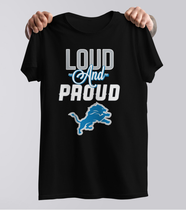 Detroit Lions Loud And Proud With Iconic Blue Lion T-Shirt