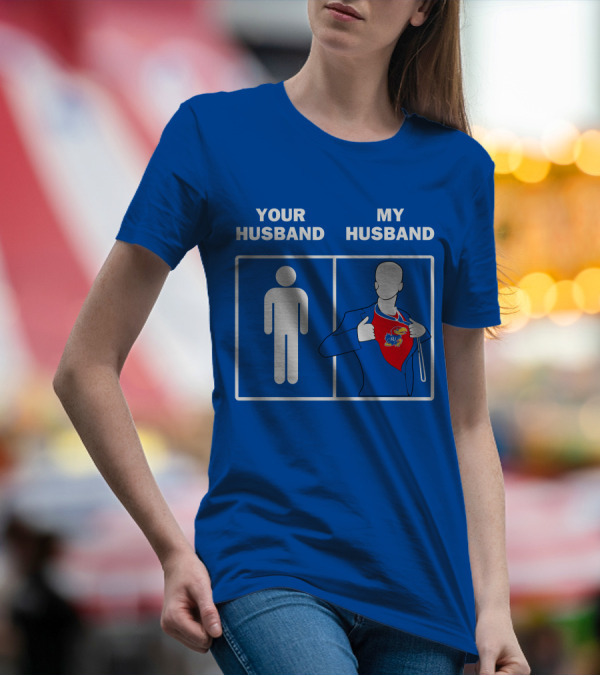Kansas Jayhawks Your Husband My Husband Super Fan T-Shirt