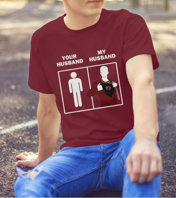 South Carolina Gamecocks Your Husband My Husband Sports Fan Comparison T-Shirt