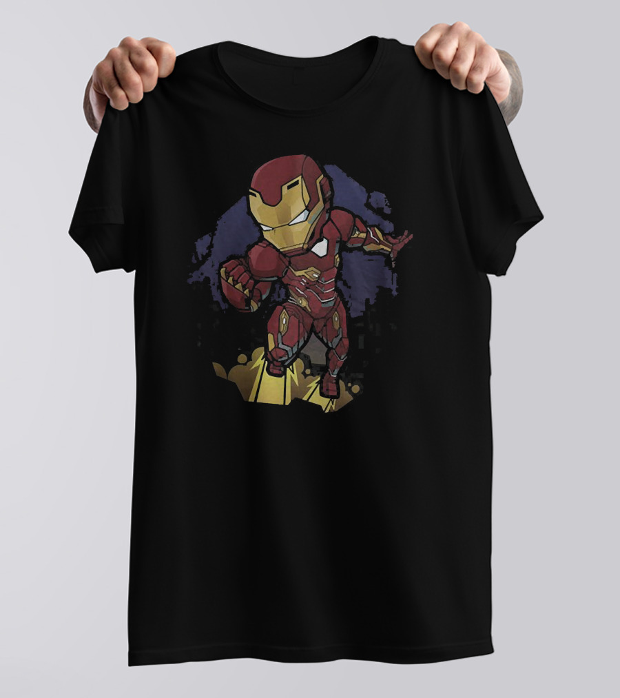 Ironman Superhero Chibi Style Avengers Heroic Pose T-Shirt