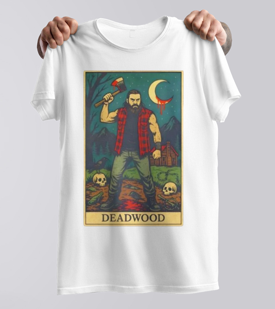 Mountain Man Matt Deadwood Horror Halloween Axe Scene T-Shirt