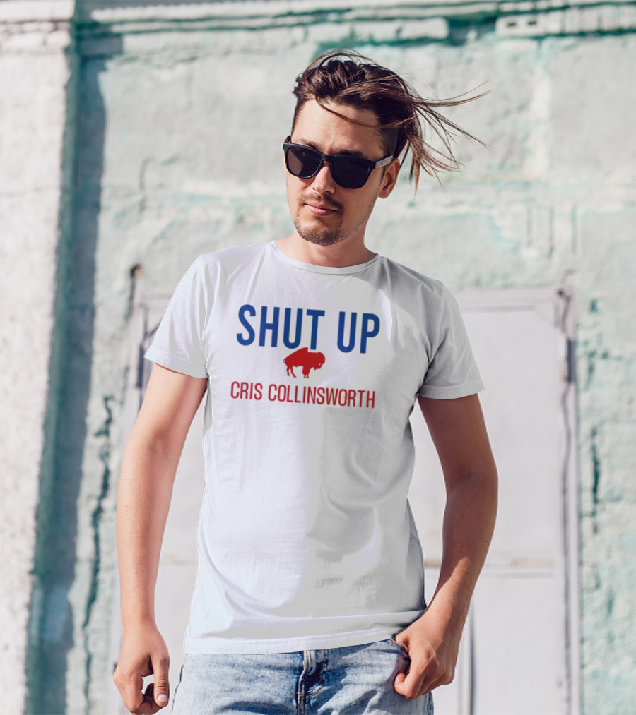 Shut Up Cris Collinsworth Buffalo Silhouette T-Shirt