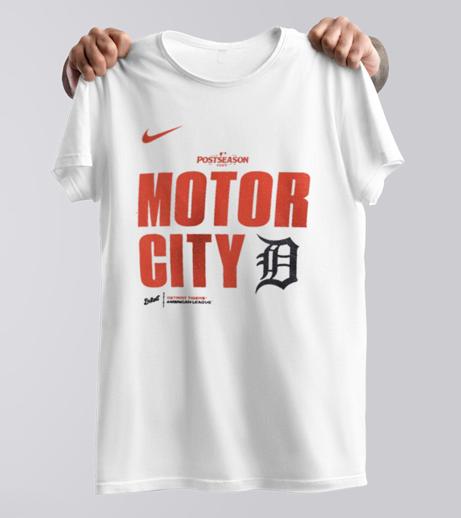 Nike 2025 MLB Postseason Motor City Detroit Tigers T-Shirt