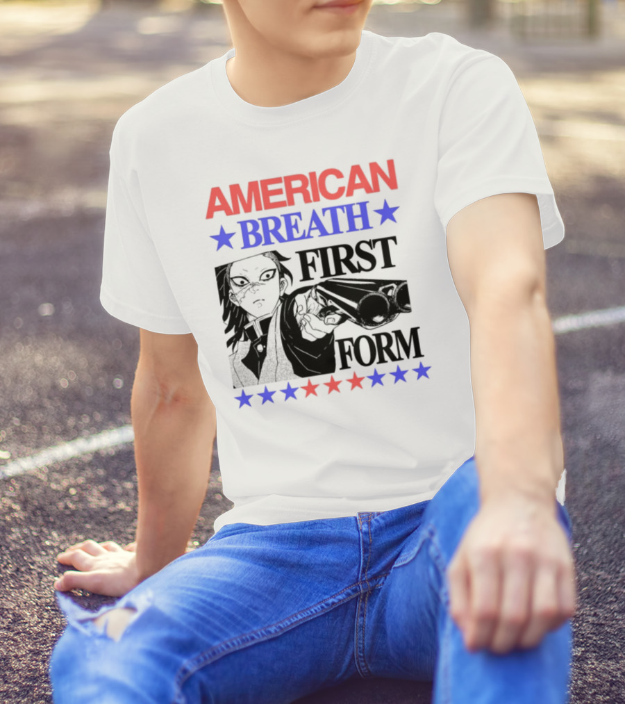 Hoshis American Breath First Form Stars Banner T-Shirt