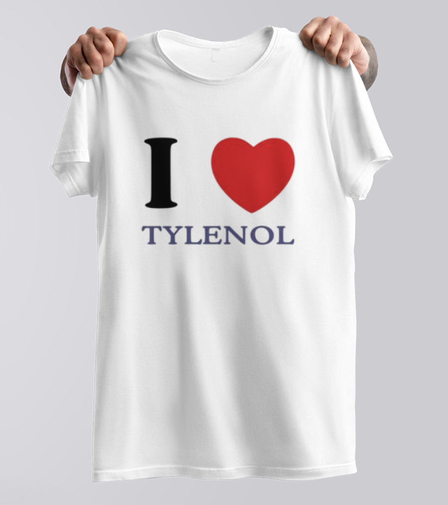 I Heart Tylenol Red Heart Graphic T-Shirt