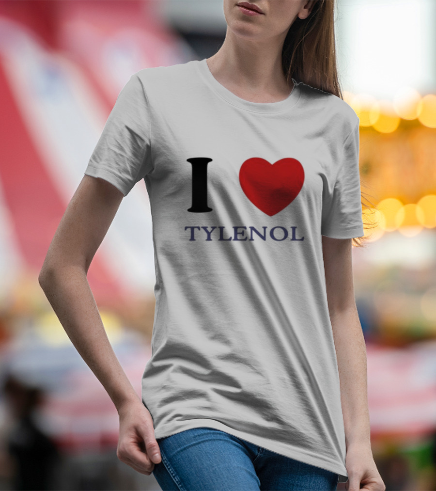 I Heart Tylenol Red Heart Graphic T-Shirt