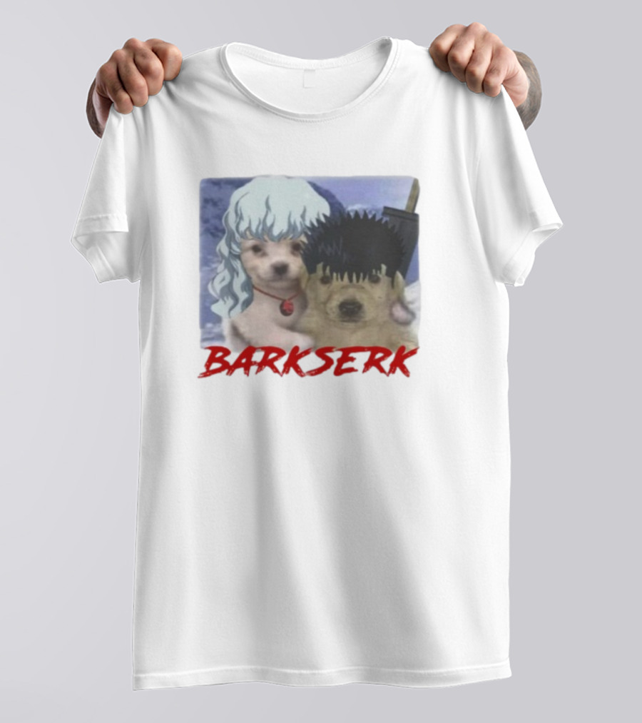 Retro Anime Barkserk Dog Characters Parody T-Shirt