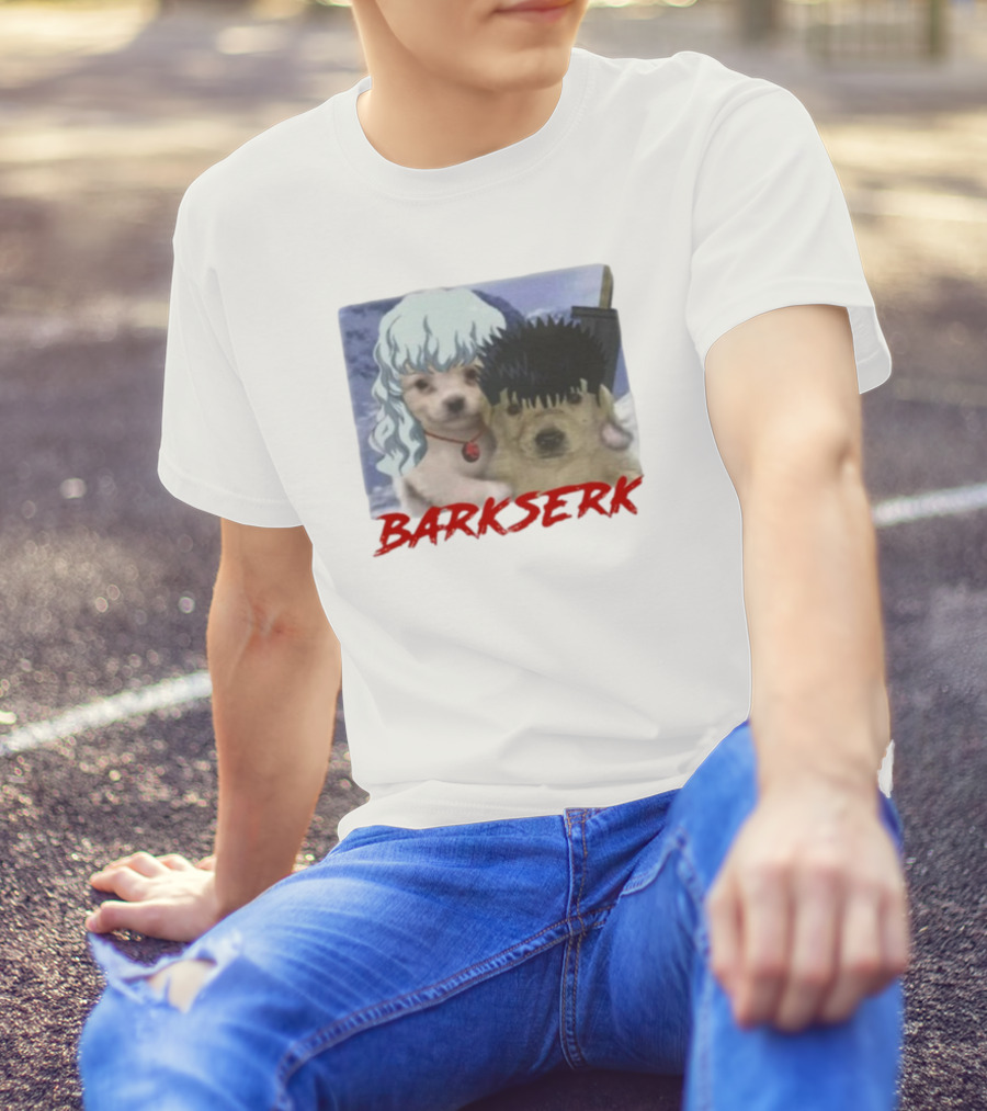 Retro Anime Barkserk Dog Characters Parody T-Shirt