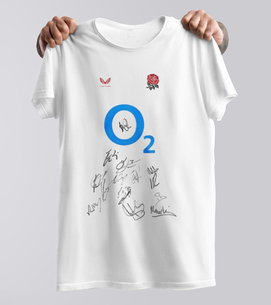 England 2025 Women's Rugby World Cup Champions O2 Signatures T-Shirt