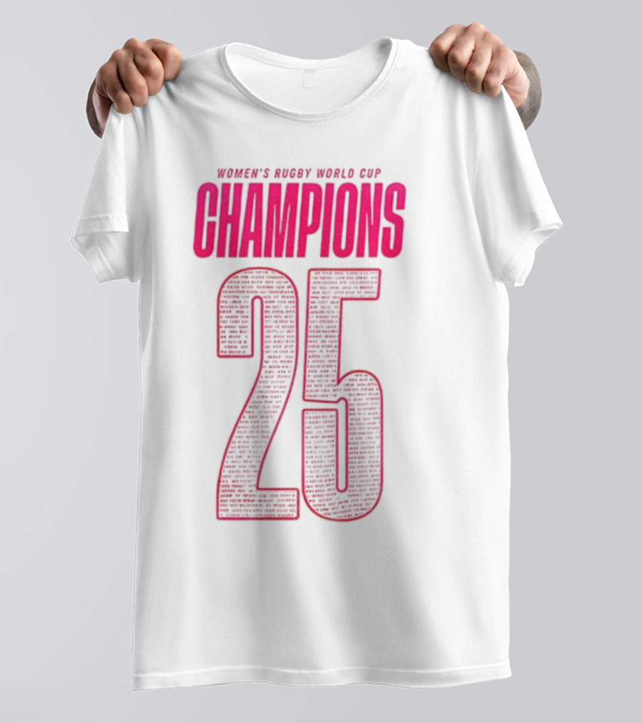 England Women Rugby World Cup Champions 25 T-Shirt