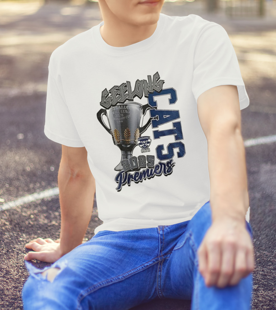 Geelong Cats AFL Premiers 2025 Champions Cup Football T-Shirt