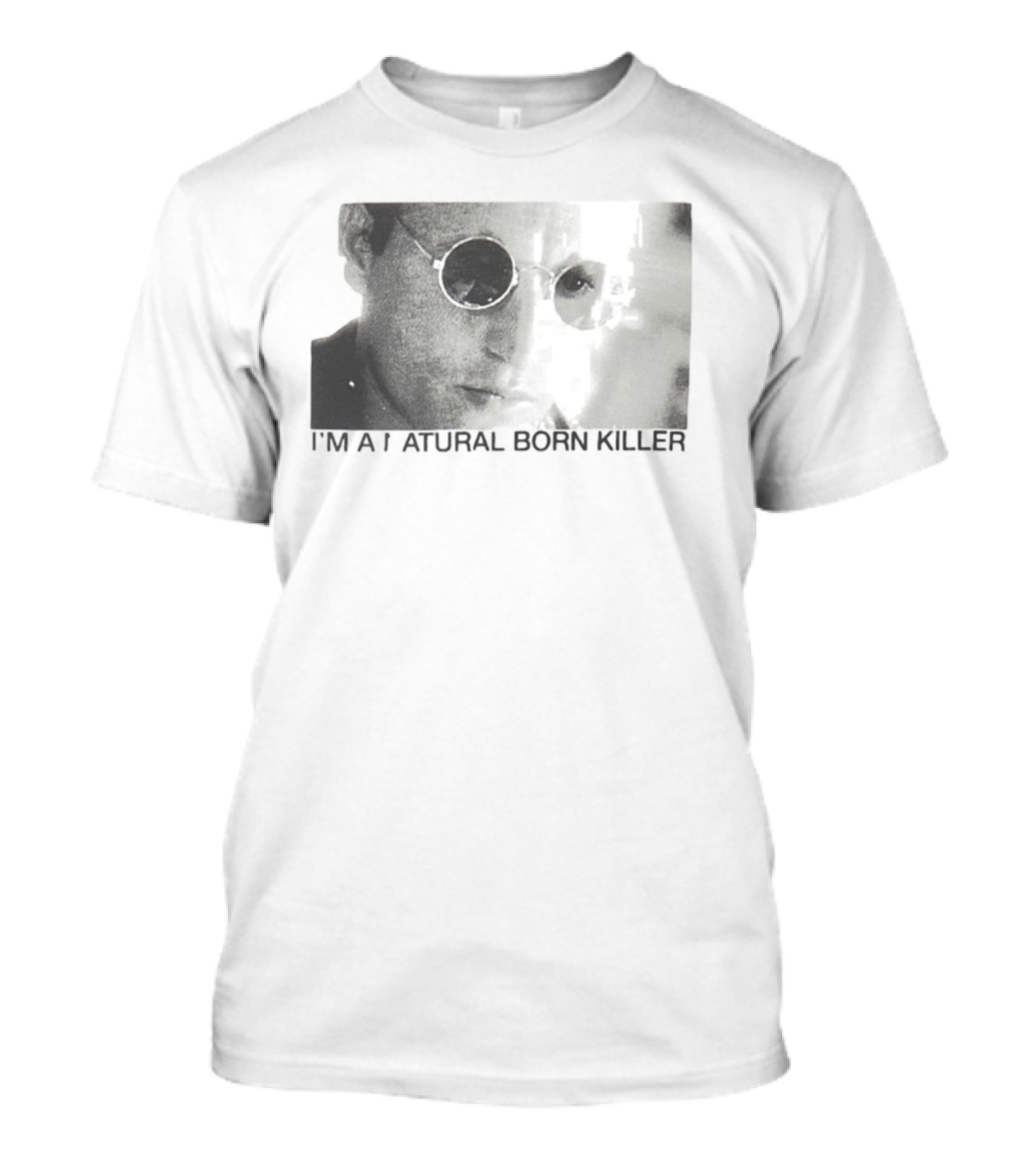 I'm A Natural Born Killer Mickey Knox Bold Grayscale Image T-Shirt