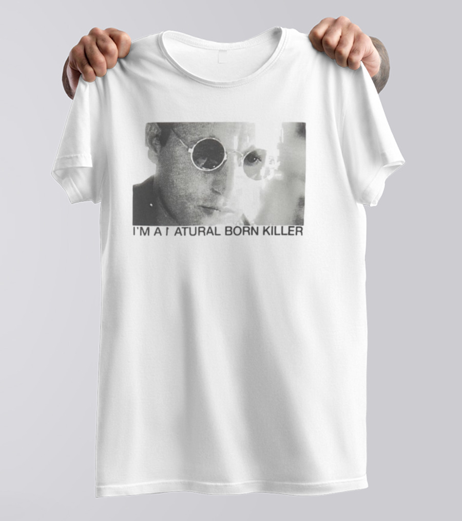 I'm A Natural Born Killer Mickey Knox Bold Grayscale Image T-Shirt