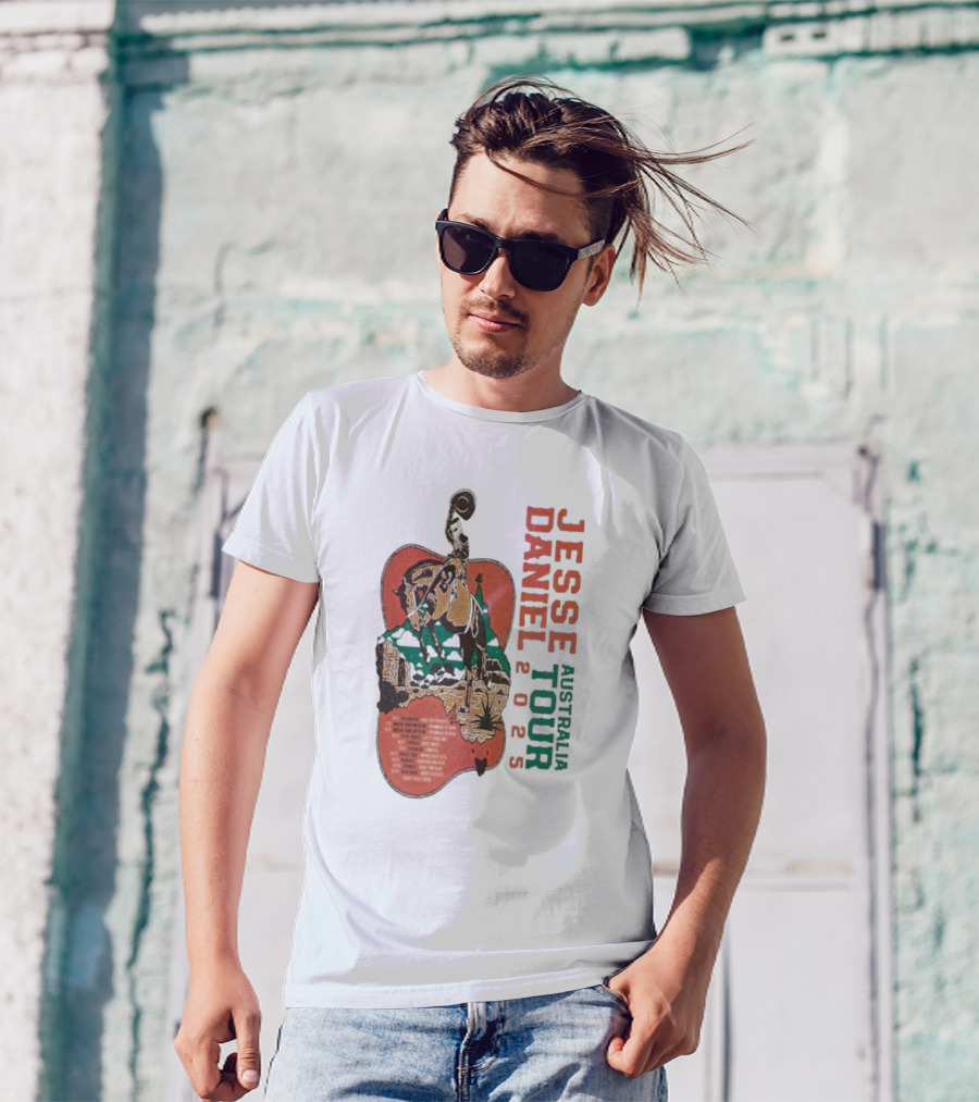 Jesse Daniel Australia Tour 2025 Tiru Forsyth Cowboy Retro Western Style T-Shirt