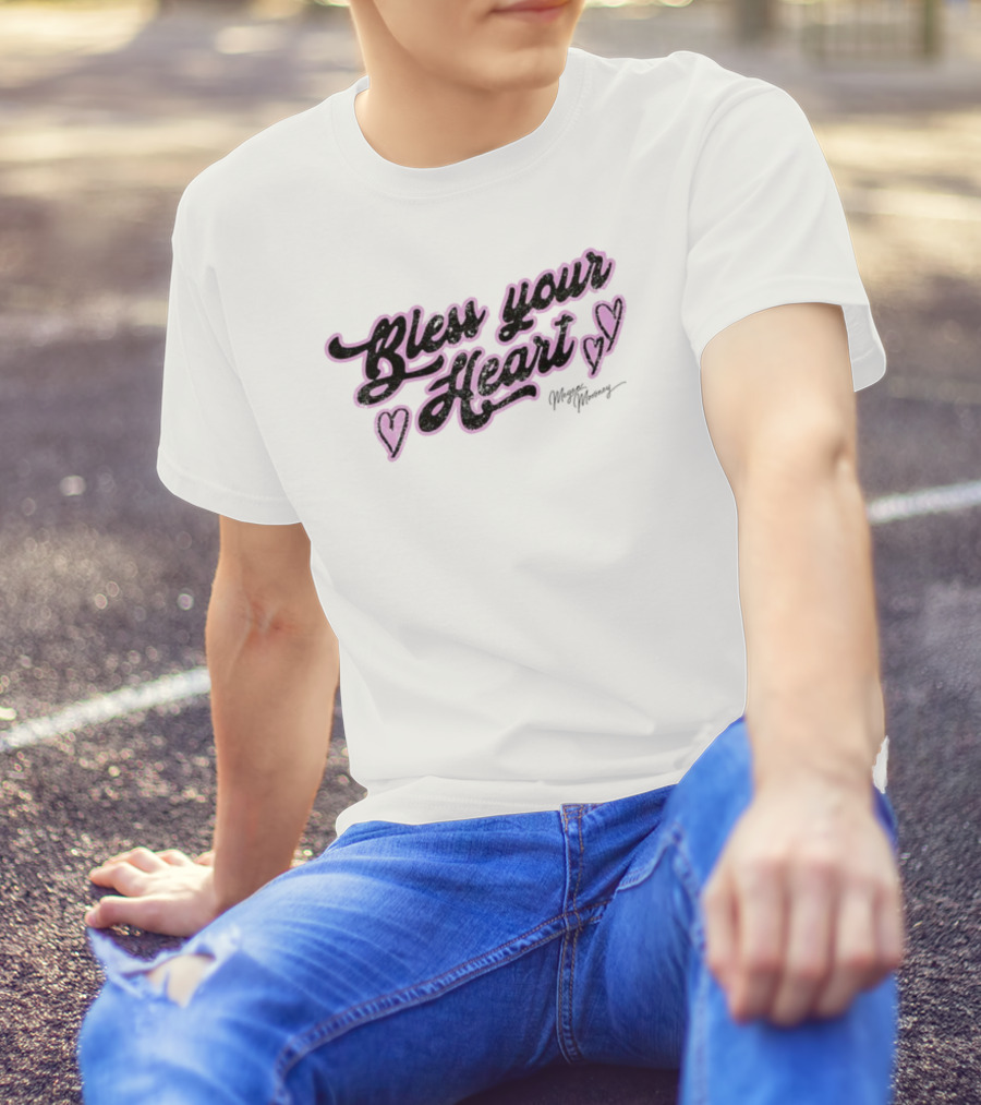 Bless Your Heart Megan Moroney Signature Pink Hearts T-Shirt