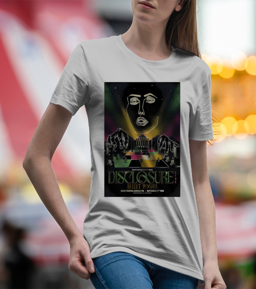 Disclosure Live Bullet Tooth September 27th 2025 Greek Theatre Berkeley CA T-Shirt