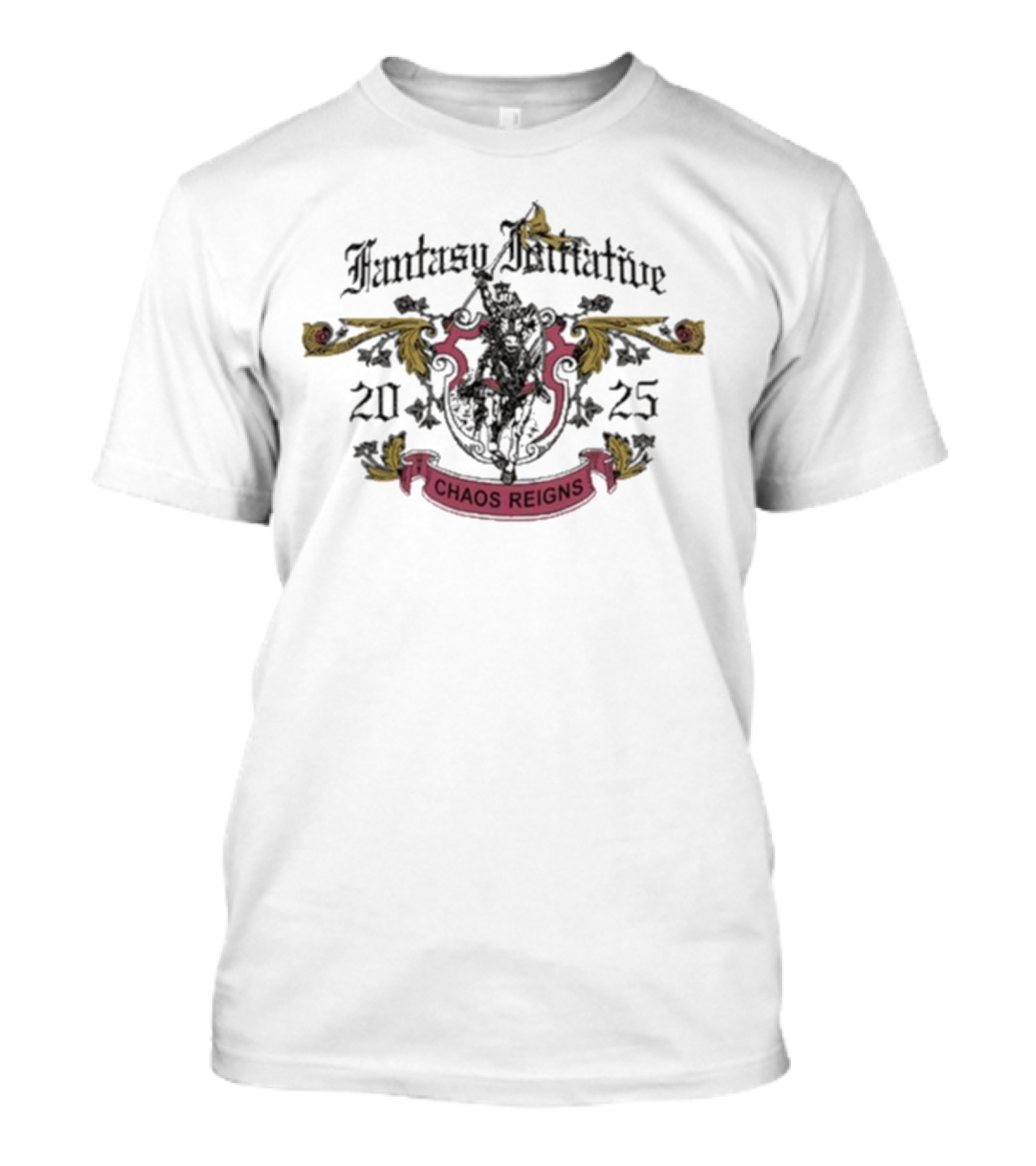 Fantasy Initiative 2025 Chaos Reigns Medieval Crest T-Shirt