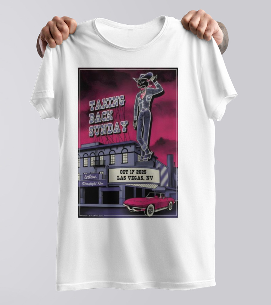 Taking Back Sunday October 17 2025 Las Vegas NV Letlive Straylight Run T-Shirt