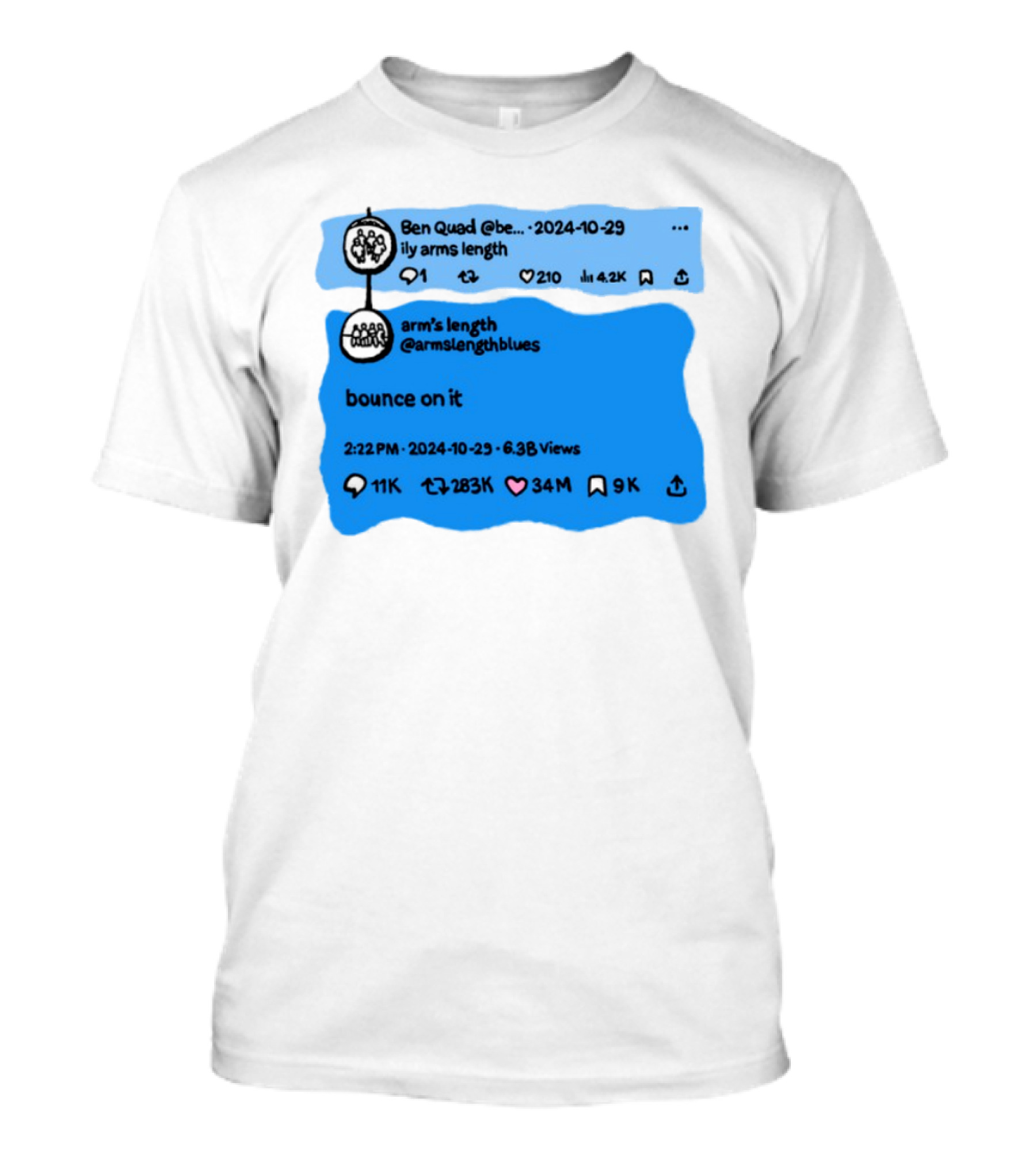 Ben Quad Arm's Length Bounce On It Tweet Viral 2024 T-Shirt