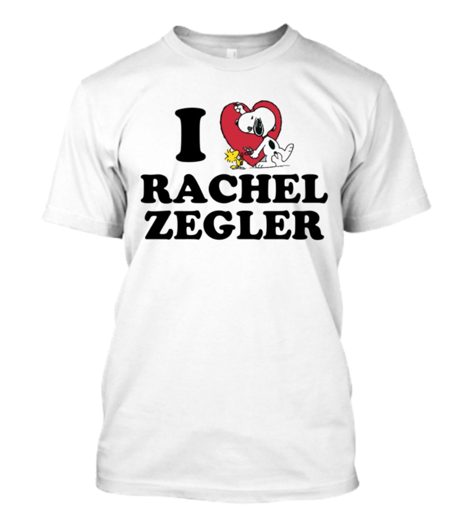 I Love Rachel Zegler Snoopy Woodstock Peanuts Heart T-Shirt