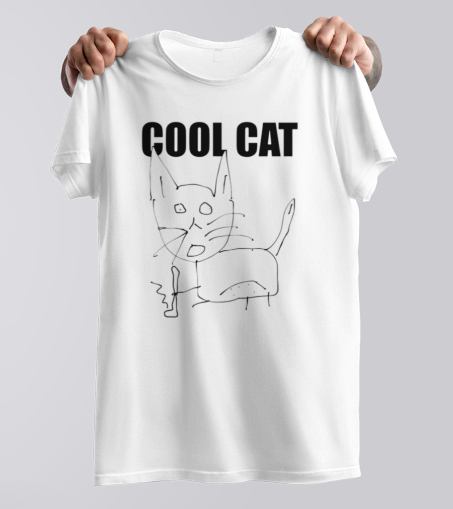 Jacob's Cool Cat Drawing Sketch Illustration T-Shirt