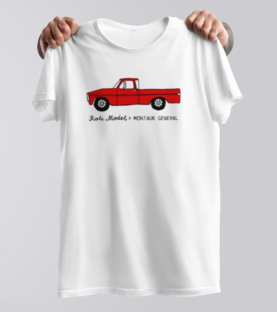Montauk General X Role Model Red Pickup Truck Vintage Style T-Shirt