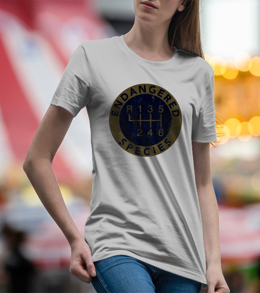Endangered Species R 135246 Vintage Gear Shift Emblem T-Shirt