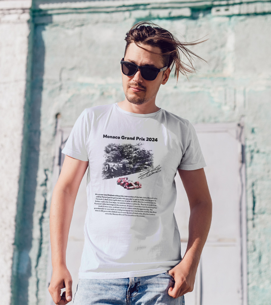 Monaco Grand Prix 2024 Racing His Career Was Finished Signature Racing Car Driver Legends T-Shirt