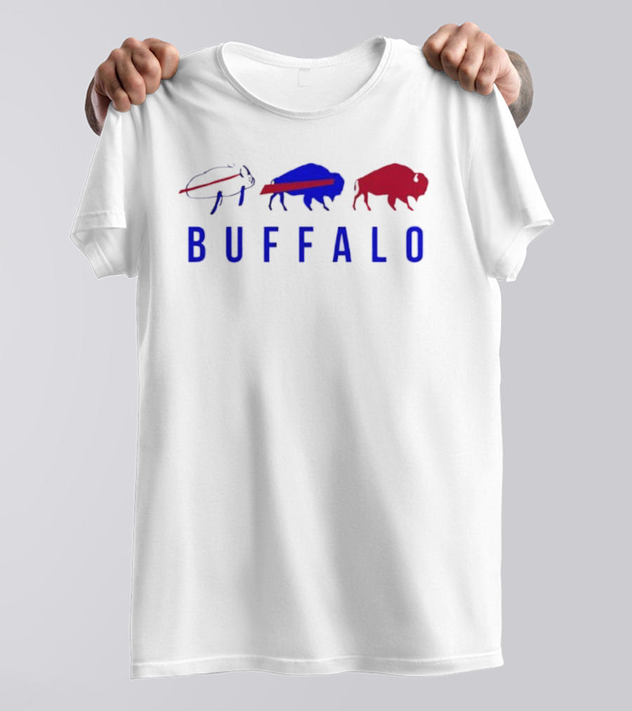 Buffalo Bills Evolution Vintage Retro Styles T-Shirt