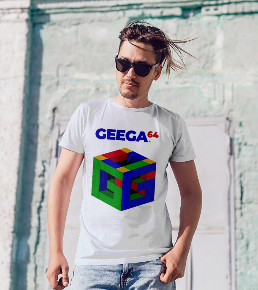 Geega 64 Cube Illusion Design T-Shirt