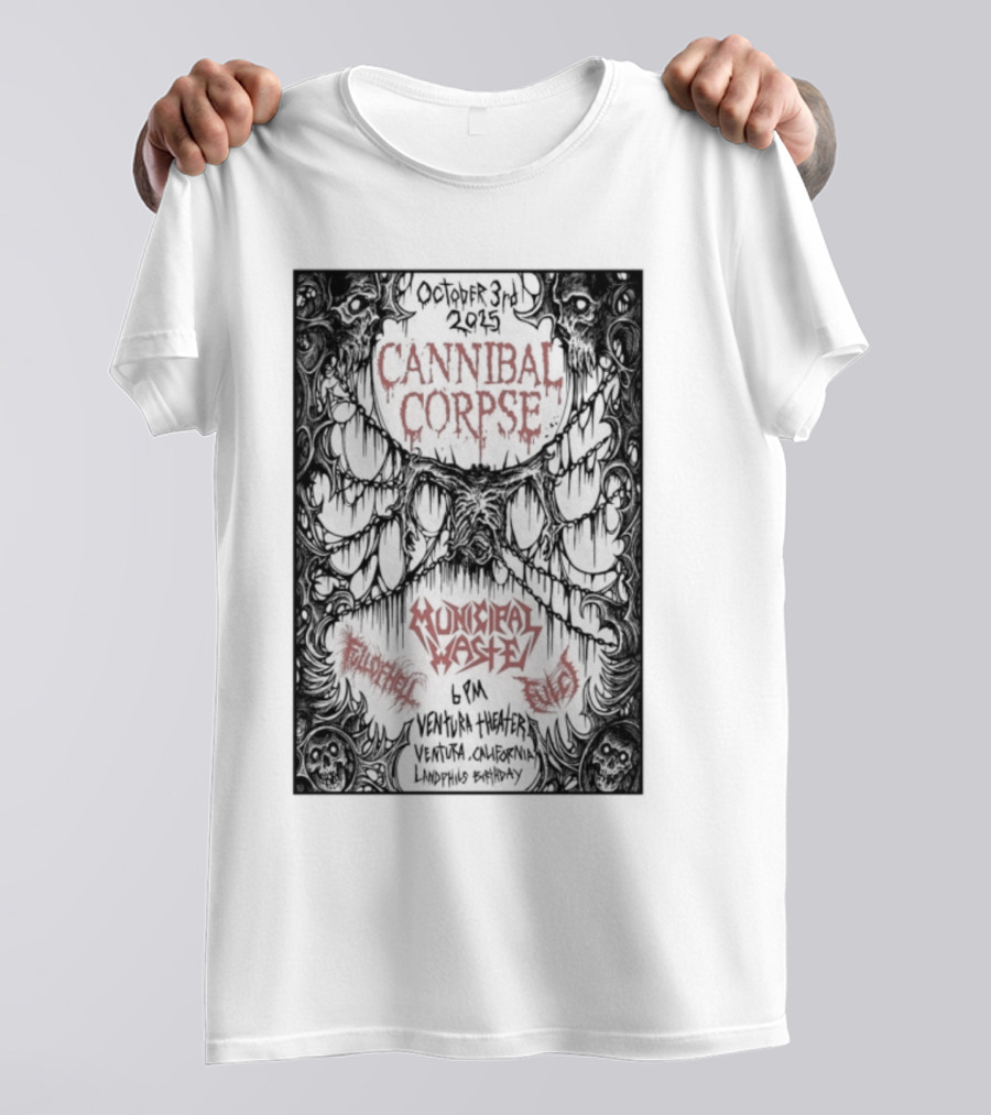 Municipal Waste Live Ventura California October 3 2025 T-Shirt