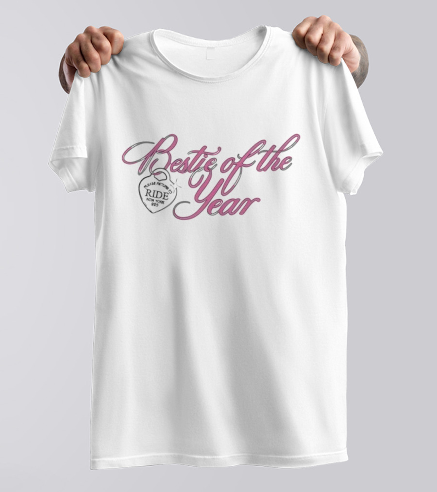 Ride Bestie Of The Year 2025 Heart Charm T-Shirt
