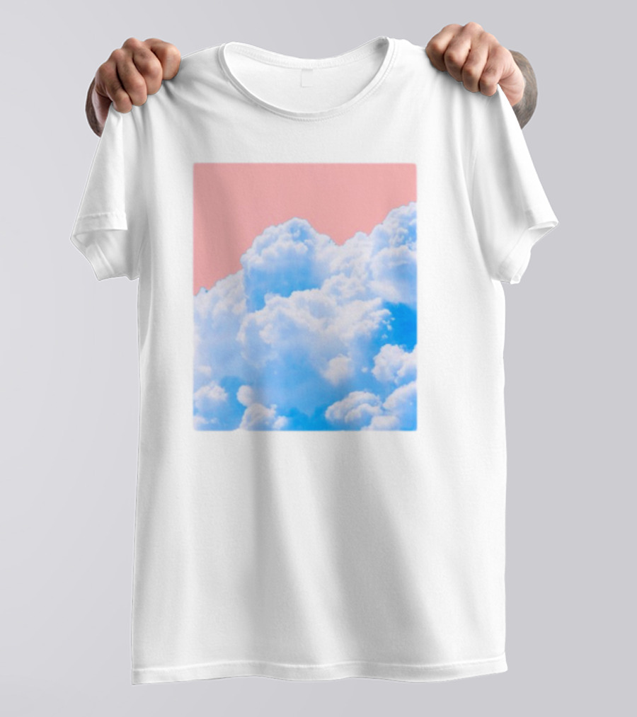 Permanent Permeation Cloudscape On Pink Sky T-Shirt