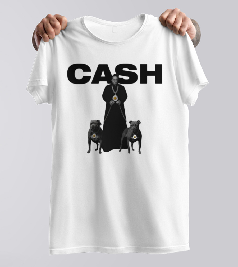 Johnny Cash Eggs And Chains With Pit Bulls T-Shirt