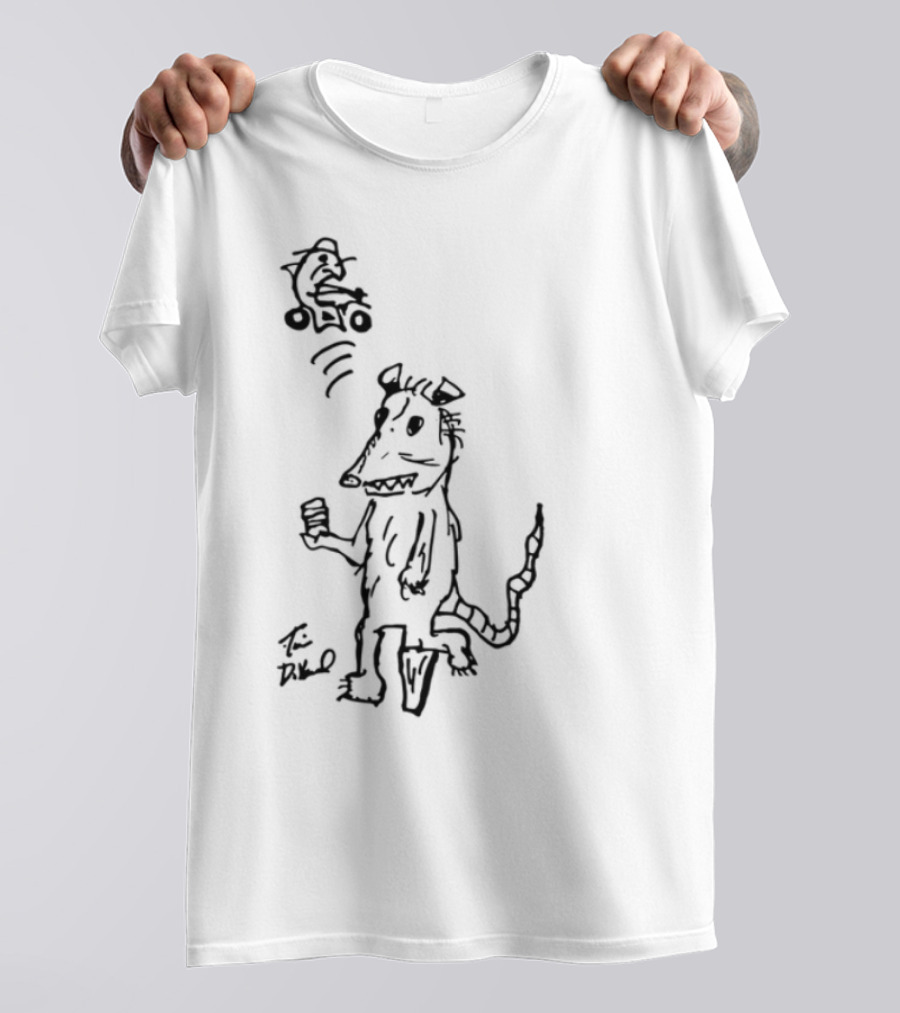 Possum Peg Leg Pirate Drawing T-Shirt