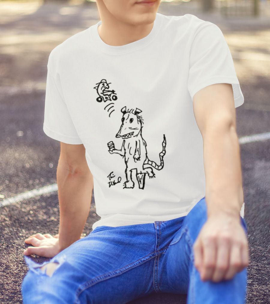 Possum Peg Leg Pirate Drawing T-Shirt