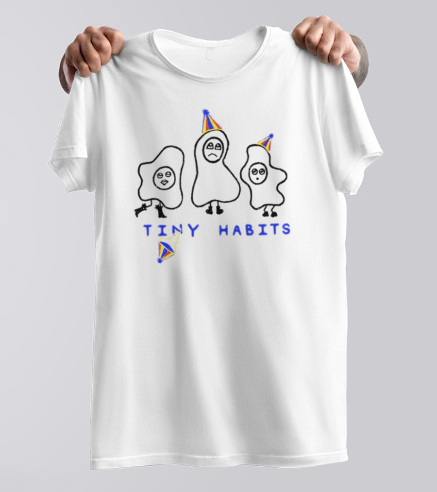 Tiny Habits Party Egg Trio With Rainbow Hats T-Shirt