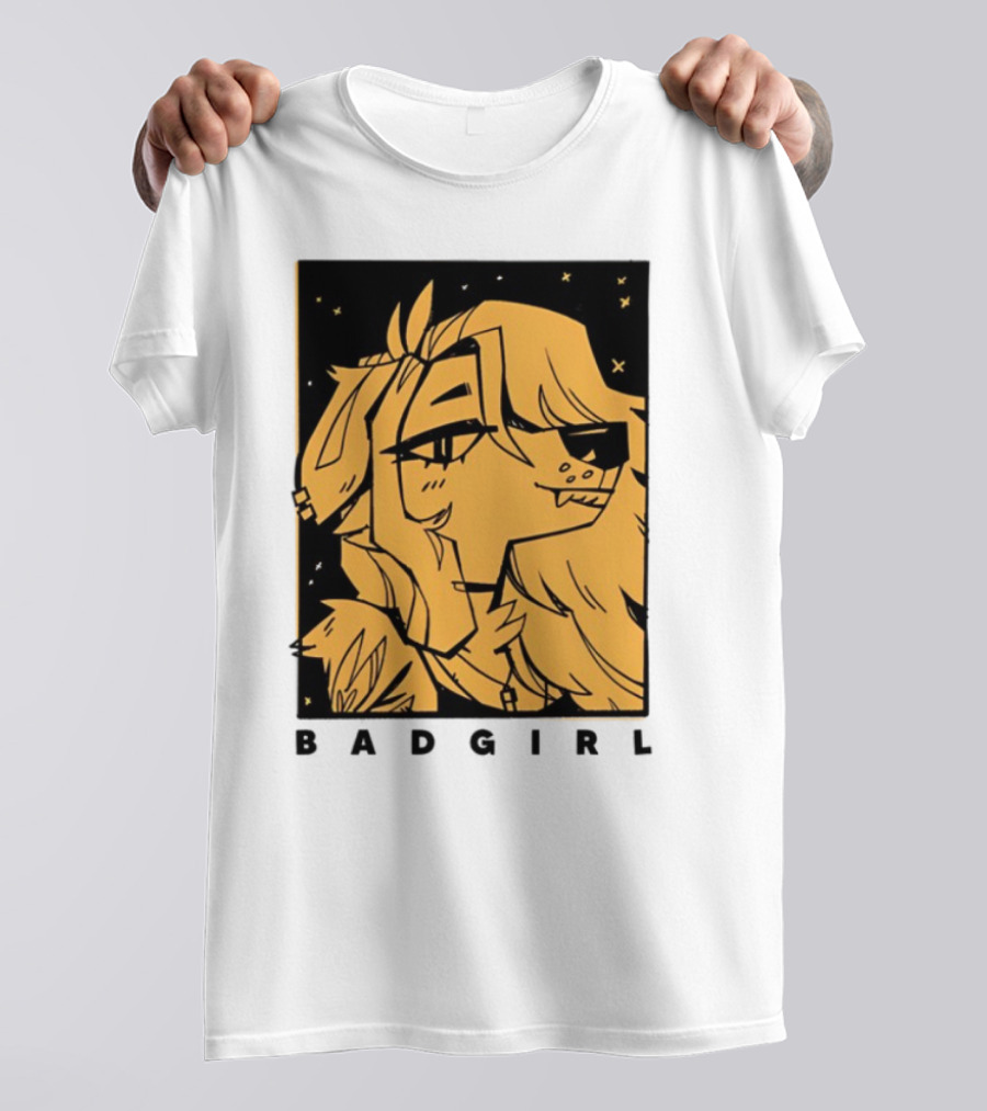 Doubledog Bad Girl Retro Cartoon Style T-Shirt