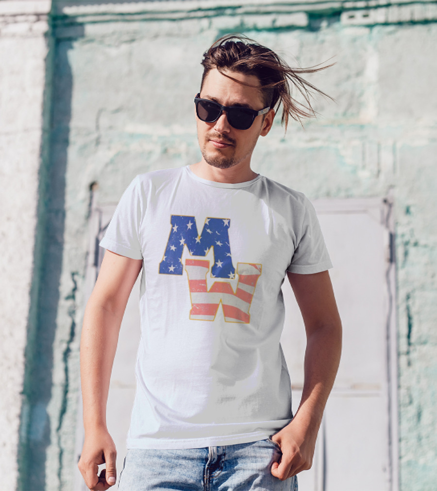 Mw Stars And Stripes American Flag Theme T-Shirt